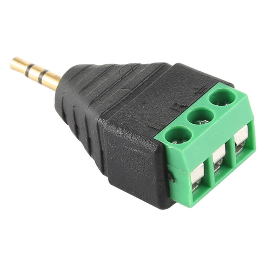 2.5mm Male Plug 3 Pole 3 Pin Terminal Block Stereo Audio Connector by buy2fix