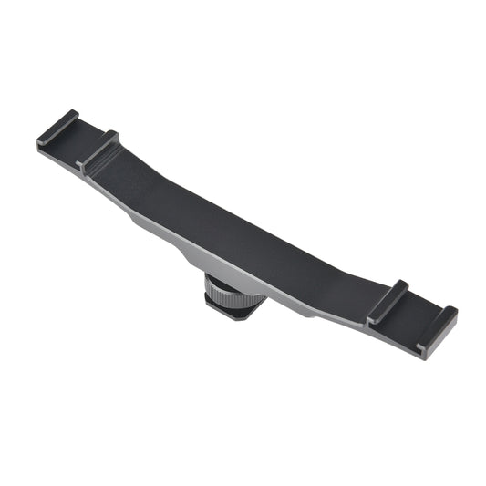 YELANGU YLG0702A Dual Cold Hot Shoe Mount Adapter Aluminum Alloy Extension Bracket (Black) by YELANGU