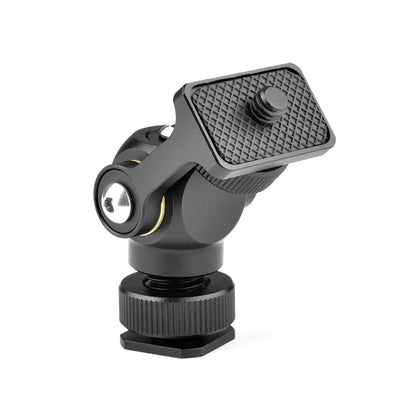YELANGU 180 Degree Swing Mini Tripod Ball Head Bracket Cold Shoe Mount 1/4 inch Screw Adapter(Black) by YELANGU