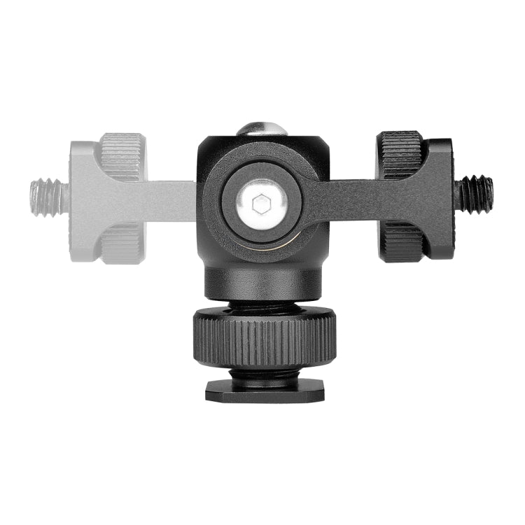 YELANGU 180 Degree Swing Mini Tripod Ball Head Bracket Cold Shoe Mount 1/4 inch Screw Adapter(Black) by YELANGU