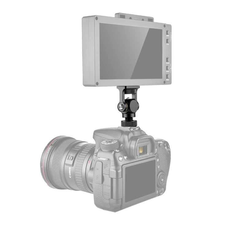 YELANGU 180 Degree Swing Mini Tripod Ball Head Bracket Cold Shoe Mount 1/4 inch Screw Adapter(Black) by YELANGU