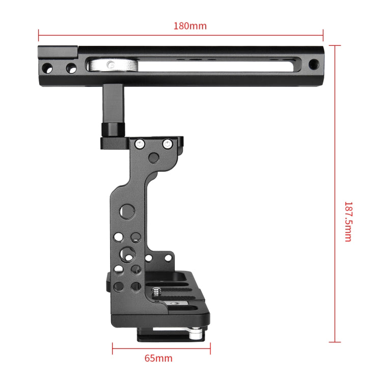 YELANGU C15-B YLG0711A-A Video Camera Cage Stabilizer with Handle for Nikon Z6 / Z7(Black) - Camera Accessories by YELANGU | Online Shopping UK | buy2fix