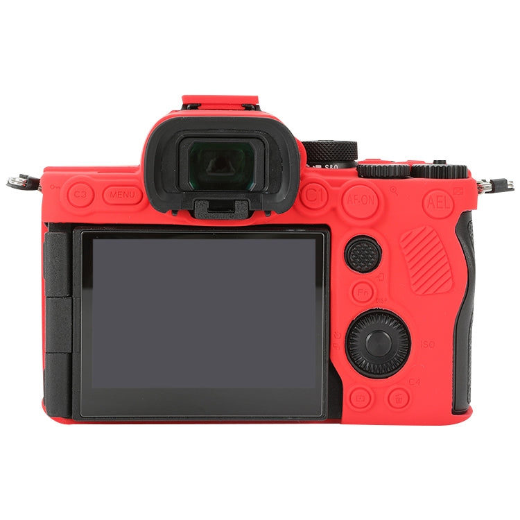 For Sony ILCE-7RM5 / Alpha 7R V Soft Silicone Protective Case (Red) by buy2fix