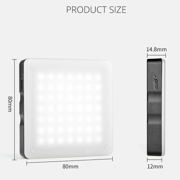 YELANGU Portable 49 LEDs Phone Photography Fill Light with 6 Color Filters (Black) - Camera Accessories by YELANGU | Online Shopping UK | buy2fix