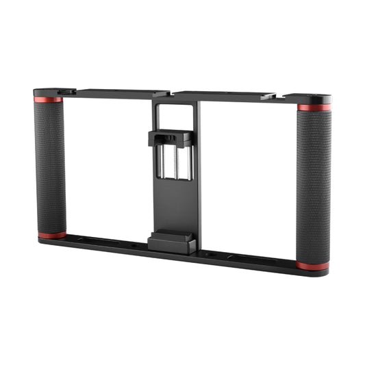 YELANGU PC05 YLG0909B Vlogging Live Broadcast Smartphone Metal Cage Video Rig Filmmaking Recording Handle Stabilizer Bracket for iPhone, Galaxy, Huawei, Xiaomi, HTC, LG, Google, and Other Smartphones(Black) by YELANGU