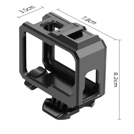For GoPro HERO10 Black / HERO9 Black ABS Plastic Border Frame Mount Protective Case with Buckle Basic Mount & Screw (Black) by buy2fix