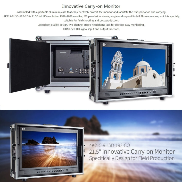 SEETEC 4K215-9HSD-CO 1920x1080 21.5 inch SDI / HDMI Full HD Director Box Camera Field Monitor - Camera Accessories by SEETEC | Online Shopping UK | buy2fix