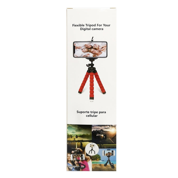 Mini Octopus Flexible Foam Tripod Holder with Phone Clamp & Remote Control(Black) - Consumer Electronics by buy2fix | Online Shopping UK | buy2fix