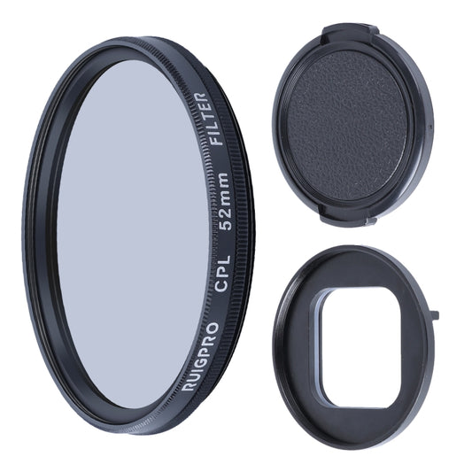 RUIGPRO for GoPro HERO10 Black / HERO9 Black Professional 52mm CPL Lens Filter with Filter Adapter Ring & Lens Cap - DJI & GoPro Accessories by RUIGPRO | Online Shopping UK | buy2fix