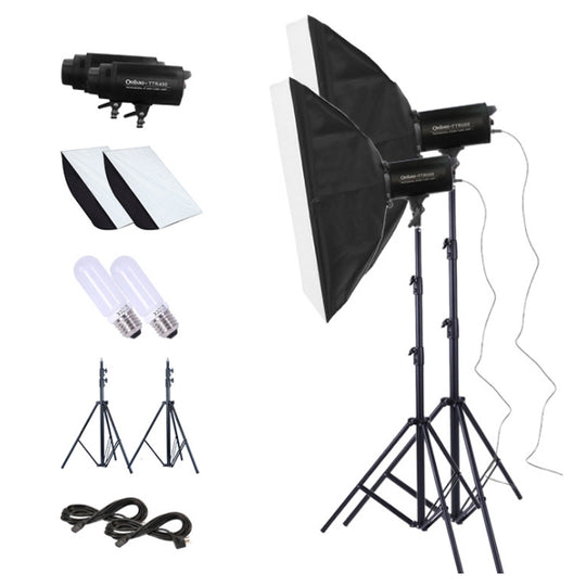 TRIOPO Oubao TTR400W 60x90 cm Studio Softbox + support trépied + 2x E27 150 W ampoule photographie éclairage ensemble de pièces de remorquage