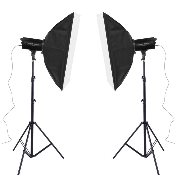 TRIOPO Oubao TTR600W 70x100cm Studio Softbox + Tripod Mount + 2x E27 150W Light Bulb Photography Lighting Tow Piece Set - Camera Accessories by TRIOPO | Online Shopping UK | buy2fix