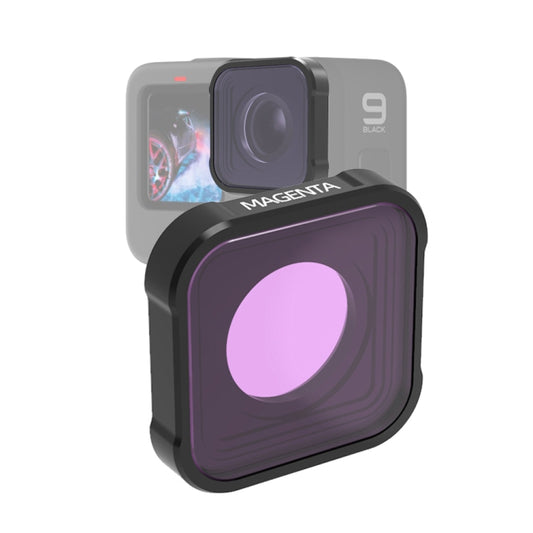 JSR KB Series Diving Color Lens Filter for GoPro HERO10 Black / HERO9 Black(Magenta) - DJI & GoPro Accessories by JSR | Online Shopping UK | buy2fix