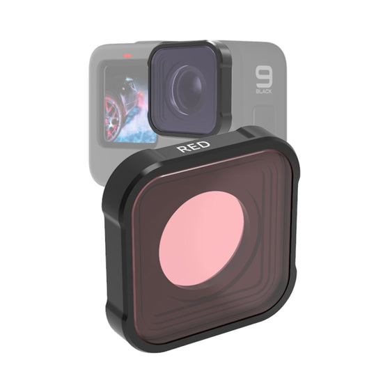 JSR KB Series Diving Color Lens Filter for GoPro HERO13 Black /12 Black /11 Black /10 Black /9 Black(Red)
