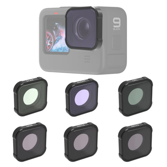 Filtre d'objectif JSR KB Series STAR+CPL+NIGHT+ND8+ND16+ND32 pour GoPro HERO10 Black/HERO9 Black