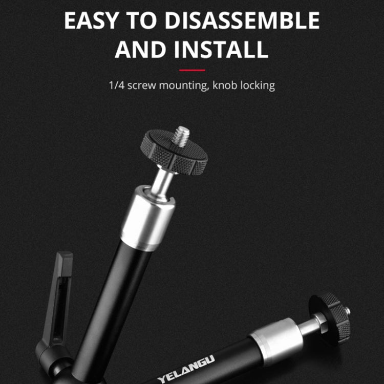 YELANGU 11 inch Adjustable Friction Articulating Magic Arm (Black) - Camera Gimbal by YELANGU | Online Shopping UK | buy2fix