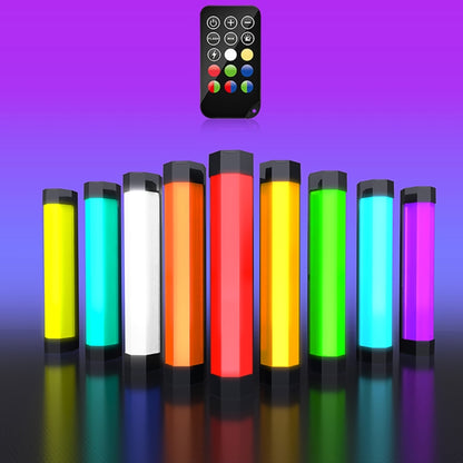 LUXCeO RGB Colorful Photo LED Stick Video Light APP Control Adjustable Color Temperature Waterproof Handheld LED Fill Light with Remote Control(Black) - Camera Accessories by LUXCeO | Online Shopping UK | buy2fix