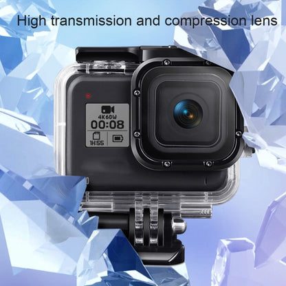 For GoPro HERO8 Black 45m Waterproof Housing Protective Case with Buckle Basic Mount & Screw & (Purple, Red, Pink) Filters & Floating Bobber Grip & Strap & Anti-Fog Inserts (Black) - DJI & GoPro Accessories by buy2fix | Online Shopping UK | buy2fix