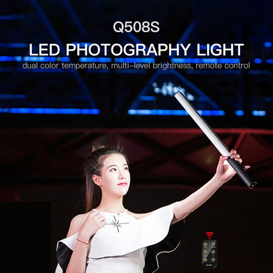 LUXCeO Q508S Dual Color Temperature 1000LM Photo LED Stick Video Light Handheld LED Fill Light Flash Lighting Lamp (Black) by LUXCeO