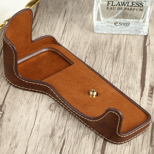 1/4 inch Thread PU Leather Camera Half Case Base for Canon EOS 77D / 800D(Coffee) by buy2fix
