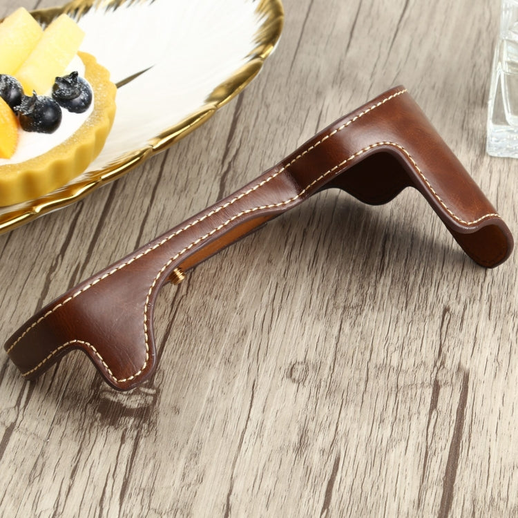 1/4 inch Thread PU Leather Camera Half Case Base for Canon EOS 90D (Coffee) by buy2fix