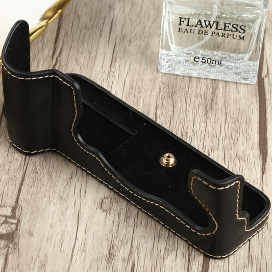 1/4 inch Thread PU Leather Camera Half Case Base for FUJIFILM X-T4 (Black) by buy2fix