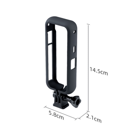 PC Plastic Protective Frame Mount Cage with Tripod Base Adapter for Insta360 One X2(Black) by buy2fix