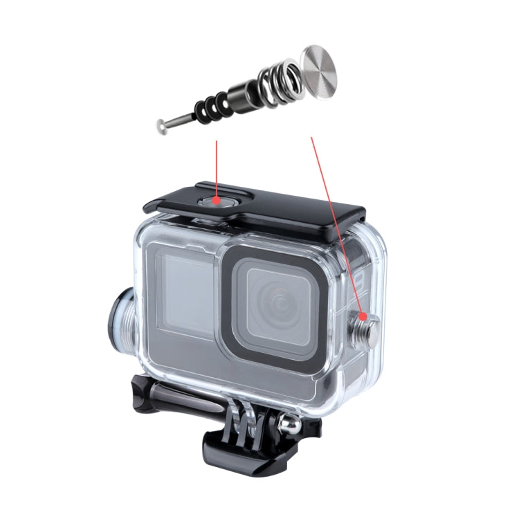 For GoPro HERO10 Black / HERO9 Black 30m Charging Waterproof Housing Case with Buckle Basic Mount & Screw - DJI & GoPro Accessories by buy2fix | Online Shopping UK | buy2fix