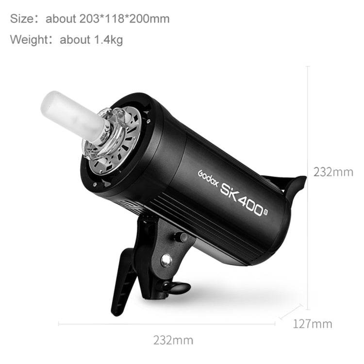 Godox SK400II Studio Flash Light 150Ws Bowens Mount Studio Speedlight(US Plug) - Camera Accessories by Godox | Online Shopping UK | buy2fix