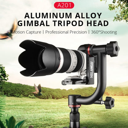 YELANGU  A201 360 Degree Horizontal Gimbal Tripod Head for DV and SLR Cameras (Black) - Camera Accessories by YELANGU | Online Shopping UK | buy2fix