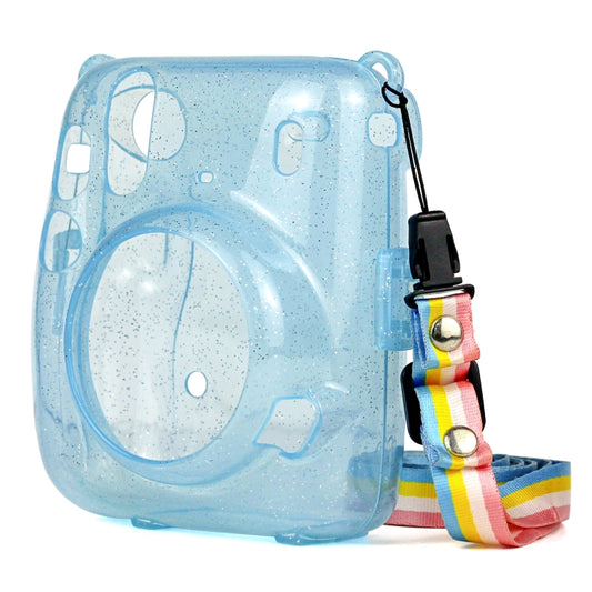 Glitter Power Crystal Case with Strap for FUJIFILM Instax mini 11 (Blue) by buy2fix