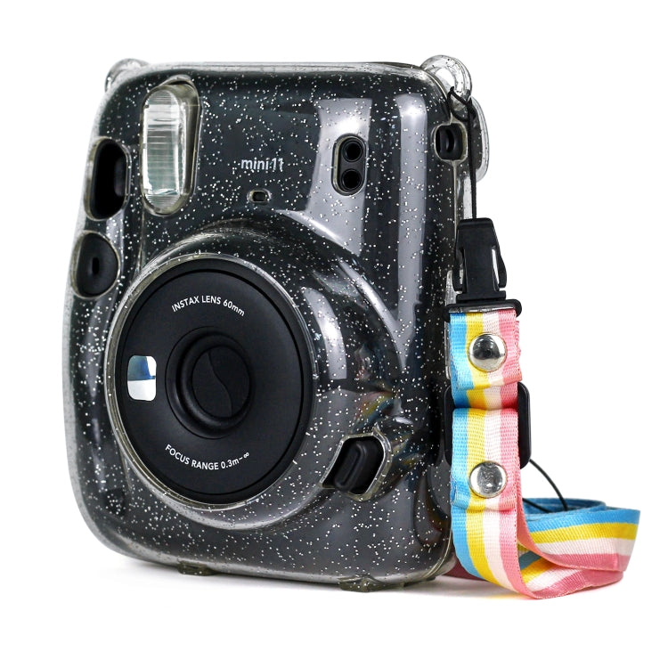 Glitter Power Crystal Case with Strap for FUJIFILM Instax mini 11 (Transparent) - Camera Accessories by buy2fix | Online Shopping UK | buy2fix