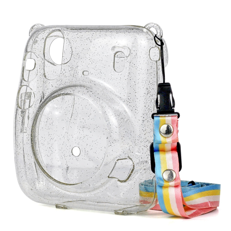 Glitter Power Crystal Case with Strap for FUJIFILM Instax mini 11 (Transparent) - Camera Accessories by buy2fix | Online Shopping UK | buy2fix