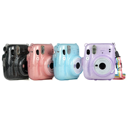 Glitter Power Crystal Case with Strap for FUJIFILM Instax mini 11 (Transparent) - Camera Accessories by buy2fix | Online Shopping UK | buy2fix