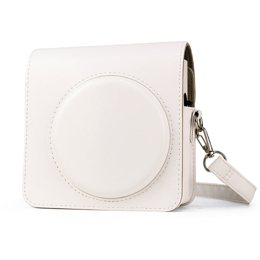 Full Body PU Leather Case Camera Bag with Strap for FUJIFILM instax Square SQ1 (White) by buy2fix