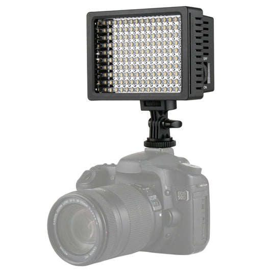 HD-160 White Light LED Video Light on-Camera Photography Lighting Fill Light for Canon, Nikon, DSLR Camera with 3 Filter Plates - Camera Accessories by buy2fix | Online Shopping UK | buy2fix