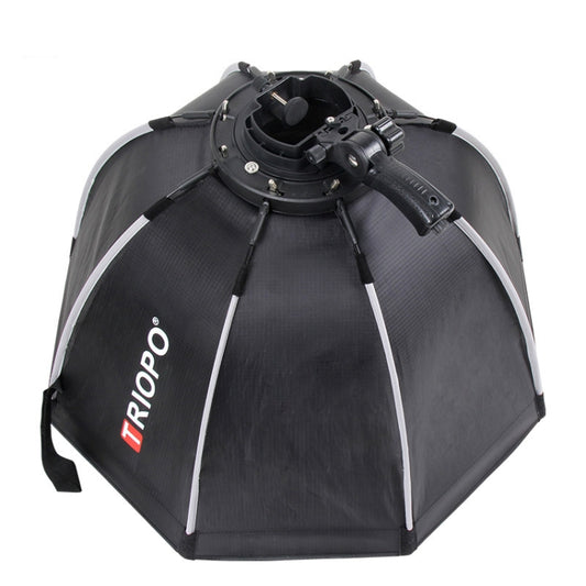 TRIOPO KS2-90 90cm Fast Loading Speedlite Flash Octagon Parabolic Softbox Diffuser (Black) by TRIOPO