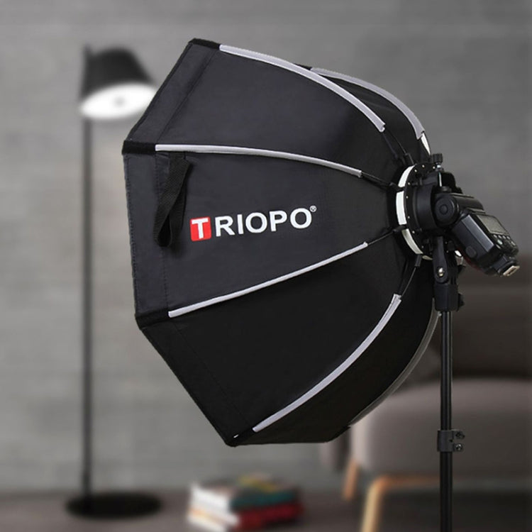 TRIOPO KX90 90cm Dome Speedlite Flash Octagon Parabolic Softbox Diffuser (Black) - Camera Accessories by TRIOPO | Online Shopping UK | buy2fix