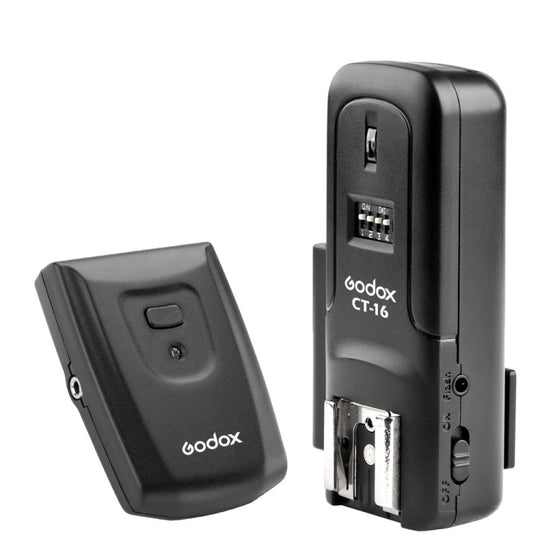 Godox CT-16 Flash Trigger Transmitter + Receiver Set (Black)