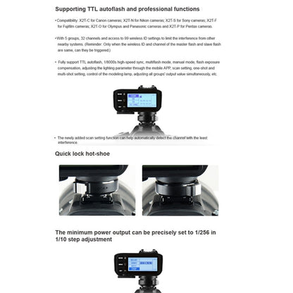 Godox X2T-C E-TTL II Bluetooth Wireless Flash Trigger for Canon (Black) - Camera Accessories by Godox | Online Shopping UK | buy2fix