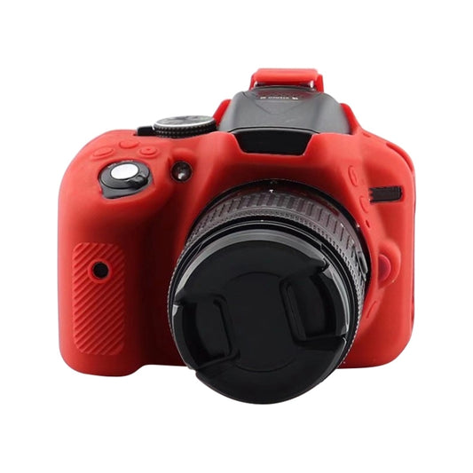 Soft Silicone Protective Case for Nikon D5300(Red) by buy2fix