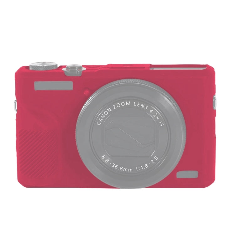 Soft Silicone Protective Case for Canon PowerShot G7 X Mark III / G7X III / G7X3(Rose Red) - Camera Accessories by buy2fix | Online Shopping UK | buy2fix