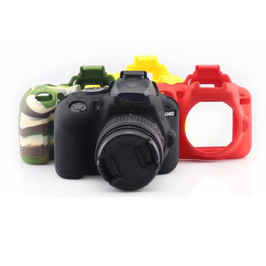 Soft Silicone Protective Case for Nikon D3400 / D3300 (Yellow) by buy2fix