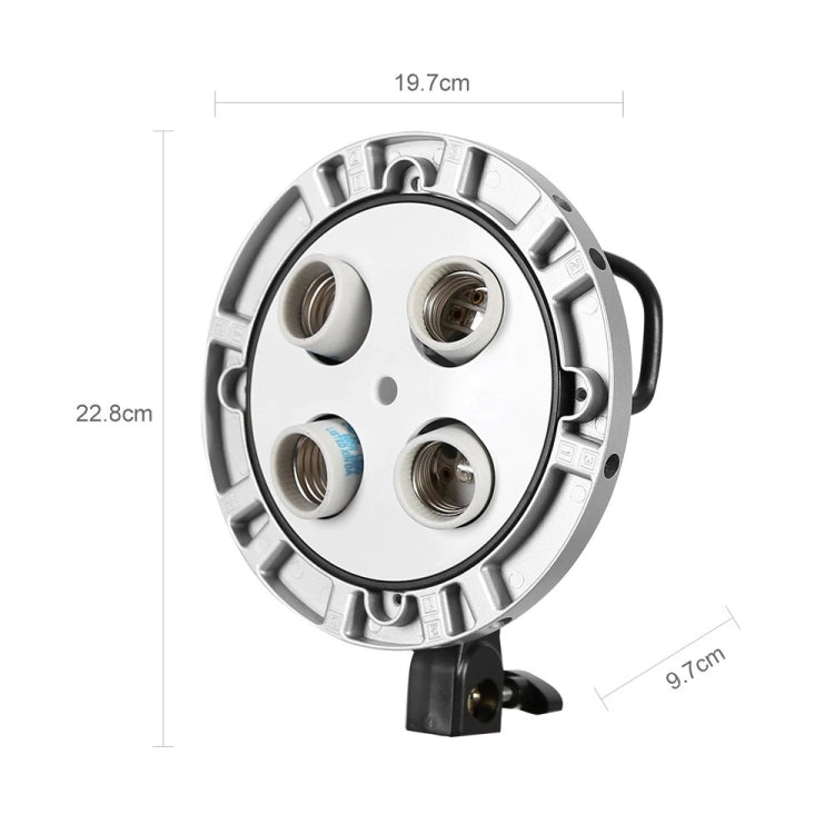 Godox TL-4 4 in 1 E27 Socket Tricolor Bulb Light Lamp Head Mount(AU Plug) - Camera Accessories by Godox | Online Shopping UK | buy2fix