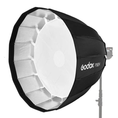 Godox P90H 90cm Deep Parabolic Softbox Reflector Diffuser Studio Light Box (Black) - Camera Accessories by Godox | Online Shopping UK | buy2fix