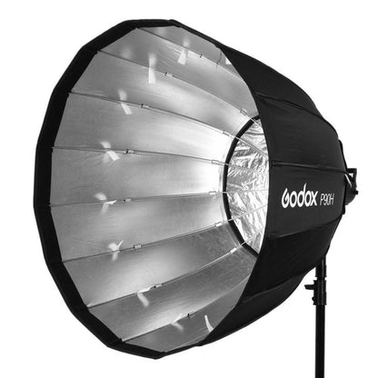 Godox P90H 90cm Deep Parabolic Softbox Reflector Diffuser Studio Light Box (Black) - Camera Accessories by Godox | Online Shopping UK | buy2fix