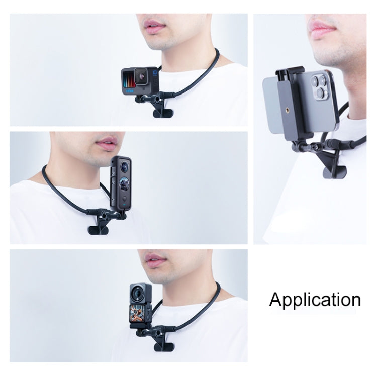 Hands Free Lazy Wearable Neck Camera Holder (Black) - DJI & GoPro Accessories by buy2fix | Online Shopping UK | buy2fix