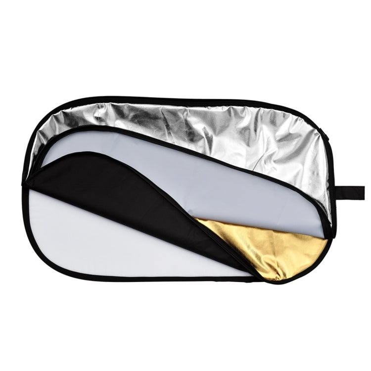 Godox FT05-1 100 x 150cm 5-in-1 Silver / Soft / Gold / White / Black Oval Folding Reflector Board - Camera Accessories by Godox | Online Shopping UK | buy2fix