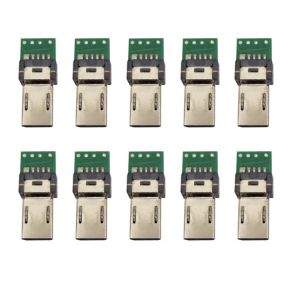 10 PCS 15-Pin USB PCB Connector Micro USB Plug Adapter for Sony Camera Data Cable - Camera Accessories by buy2fix | Online Shopping UK | buy2fix
