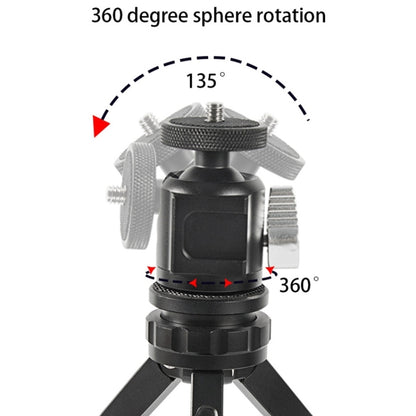 BEXIN HK25 Aluminum Alloy Cold Shoe Tripod Adapter Ball Head (Black) - Camera Accessories by BEXIN | Online Shopping UK | buy2fix