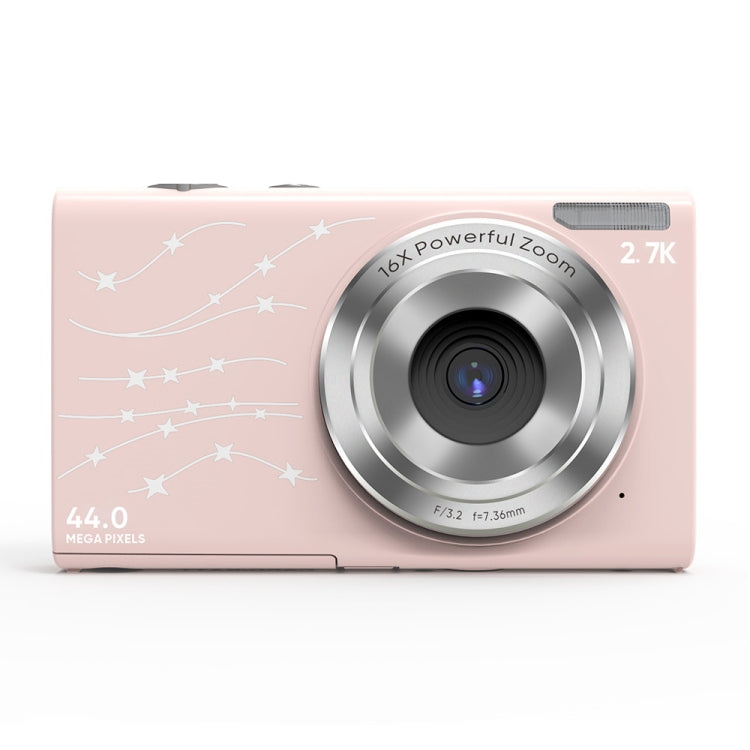 DC402 2.4 inch 44MP 16X Zoom 2.7K Full HD Digital Camera Children Card Camera, UK Plug (Pink) - Consumer Electronics by buy2fix | Online Shopping UK | buy2fix